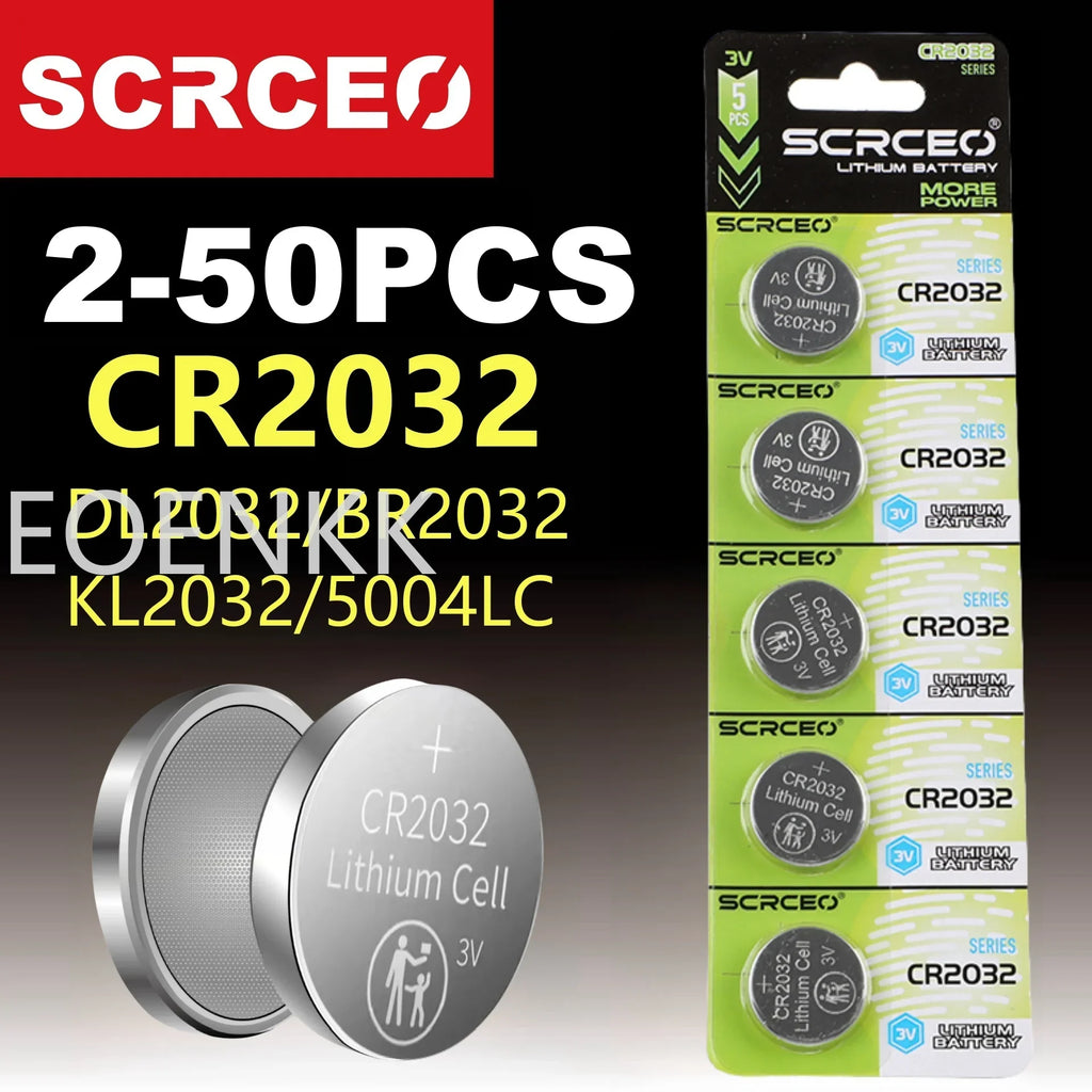 New2-50PCS CR2032 3V Lithium Battery CR 2032 Button Battery For espressGo smart scoop